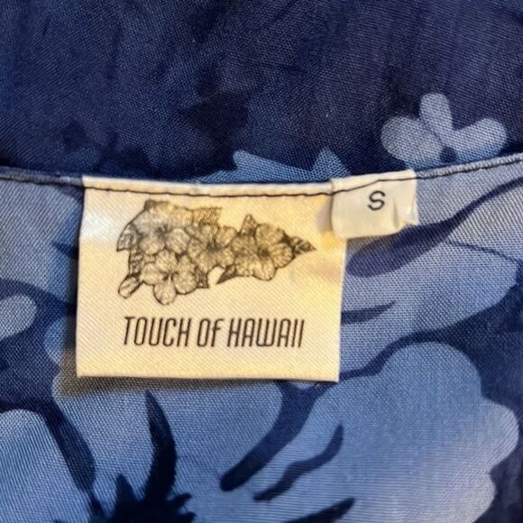 Touch of Hawaii Dress Womens Small Blue Floral Tropical Hibiscus Vacation Cruise - Picture 6 of 7